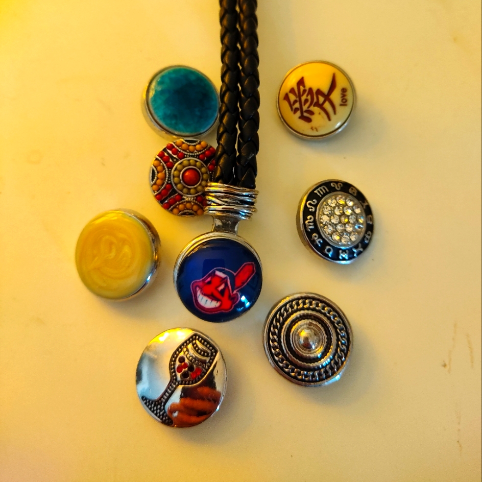 Ginger Snaps And Braided Leather Bracelet